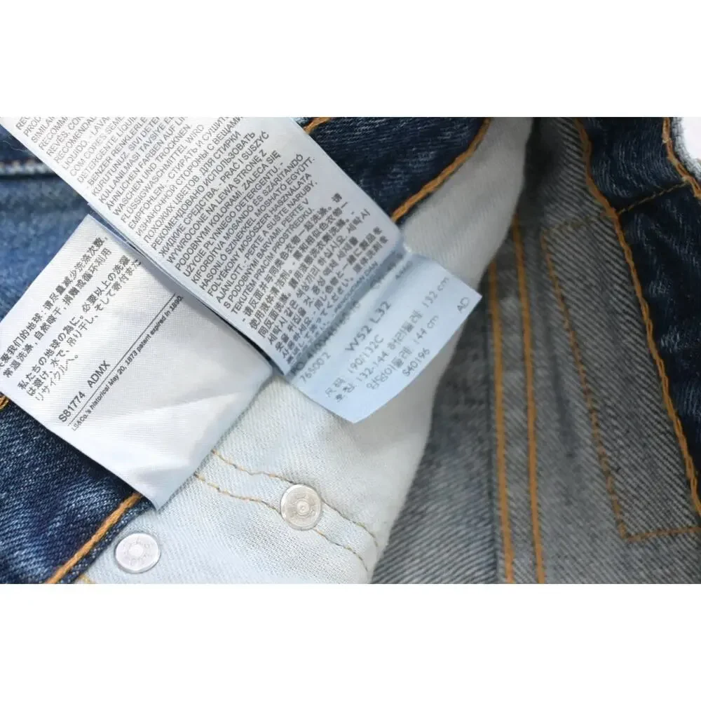 Levi's 550 Relaxed Fit Straight Blue Denim Jeans Mens Size 52 x‎ 32